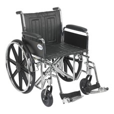 Drive, Sentra EC Heavy Duty Wheelchair, Detachable Full Arms, Swing away Footrests, 20" Seat