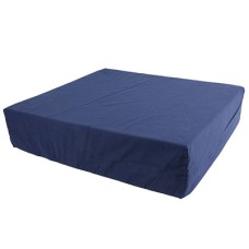 Wheelchair cushion with removable cover, foam, 16"x18"x3" navy color