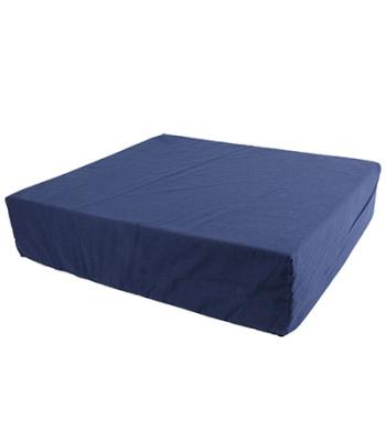Wheelchair cushion with removable cover, foam, 16"x18"x2" navy color