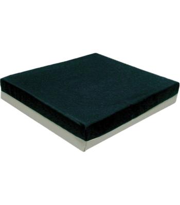 Wheelchair cushion with removable cover, gel/foam, 16"x18"x2" navy color