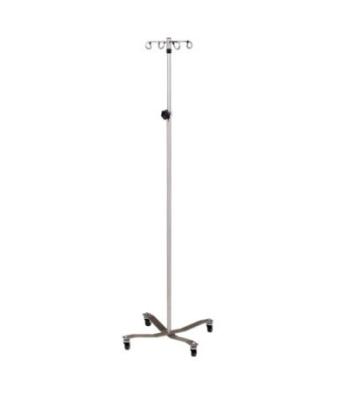 Clinton, Economy IV Pole, Detachable 4-Hook Top,  Stainless Steel