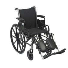 Drive, Cruiser III Light Weight Wheelchair with Flip Back Removable Arms, Desk Arms, Elevating Leg Rests, 16" Seat
