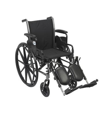 Drive, Cruiser III Light Weight Wheelchair with Flip Back Removable Arms, Desk Arms, Elevating Leg Rests, 18" Seat