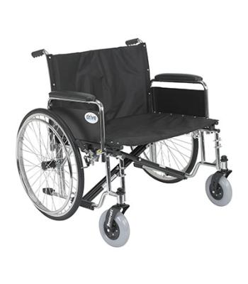 Drive, Sentra EC Heavy Duty Extra Wide Wheelchair, Detachable Full Arms, 30" Seat
