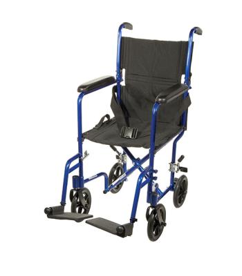 Drive, Lightweight Transport Wheelchair, 17" Seat, Blue