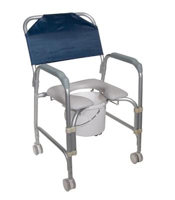 Drive, Lightweight Portable Shower Commode Chair with Casters
