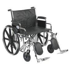 Drive, Sentra EC Heavy Duty Wheelchair, Detachable Desk Arms, Elevating Leg Rests, 24"Seat