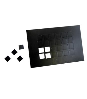 Dycem non-slip self-adhesive squares, 1/2" each, 24/sheet, black