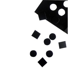 Dycem non-slip self-adhesive squares, 13/16" each, 12/sheet, black