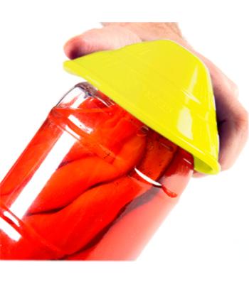 Dycem non-slip cone-shaped jar opener, 4-1/2" diameter, yellow
