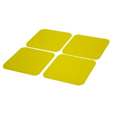 Dycem non-slip square coasters, set of 4, yellow