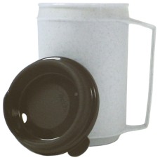 Insulated mug, no-spill lid12 oz.