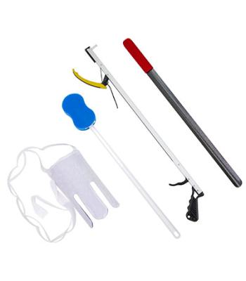 FabLife Hip Kit: 26" reacher, contoured sponge, flexible sock aid, 24" metal shoehorn