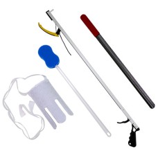 FabLife Hip Kit: 32" reacher, contoured sponge, flexible sock aid, 24" metal shoehorn