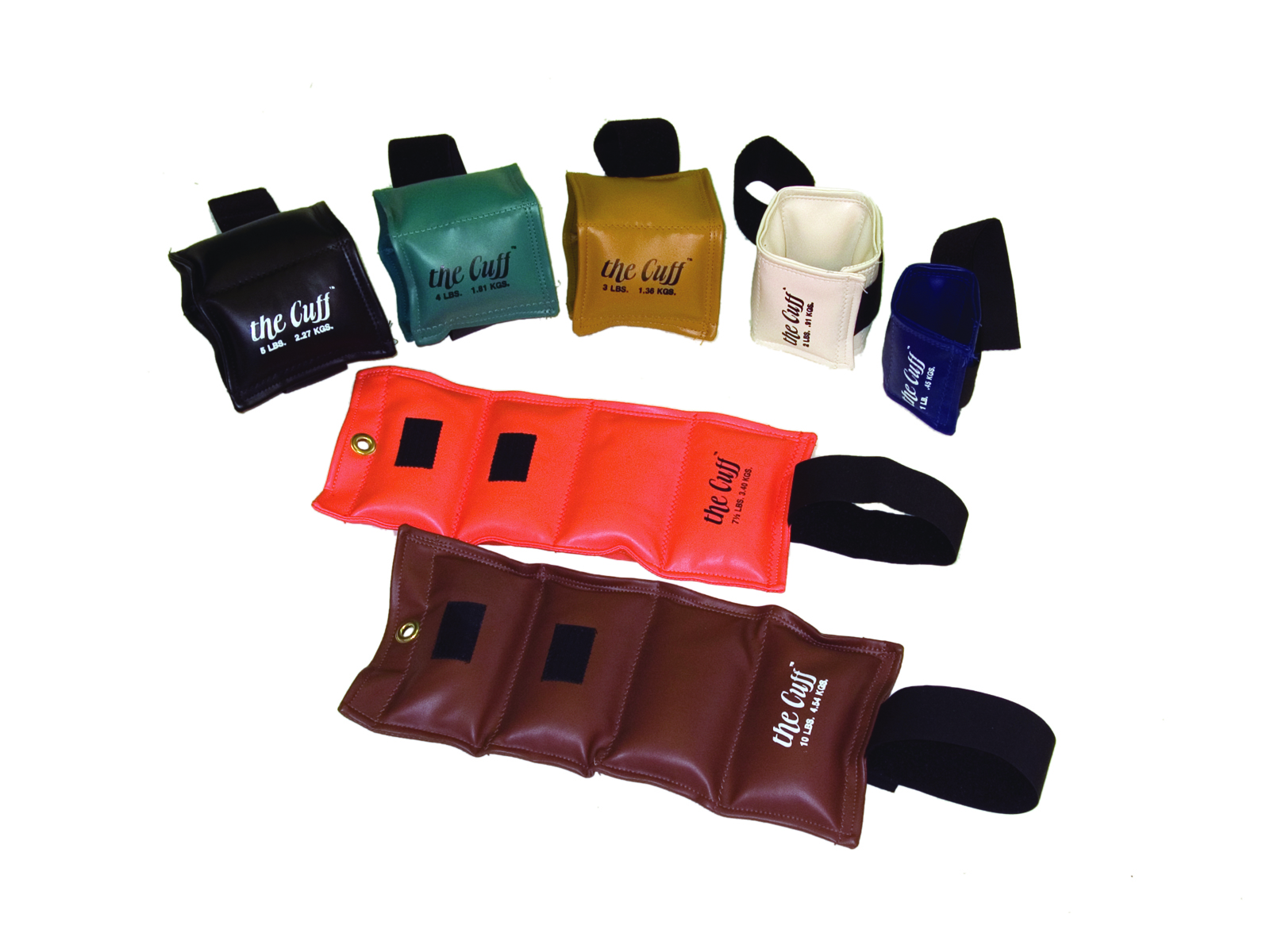 The Cuff Original Ankle and Wrist Weight 7 Piece Set (1 each: 1 2 3 4 5 7.5 10 lb.)