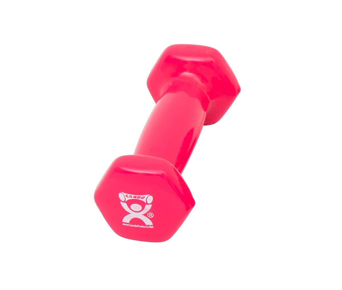 CanDo Vinyl Coated Dumbbell Pink (1 lb) Each