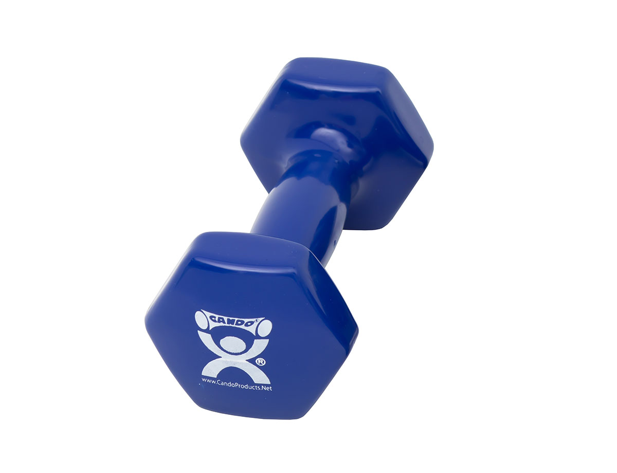 CanDo Vinyl Coated Dumbbell Blue (5 lb) Each
