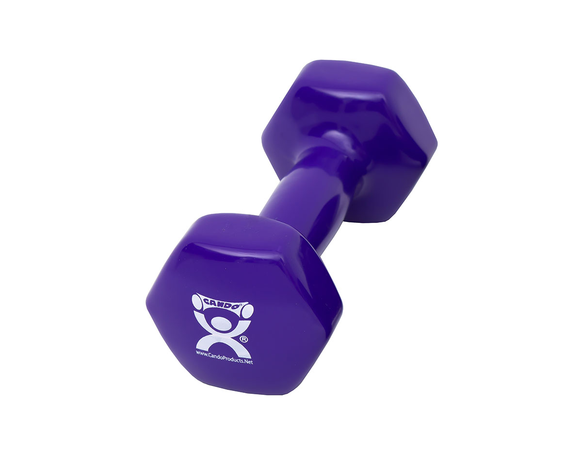 CanDo Vinyl Coated Dumbbell Purple (7 lb) Each
