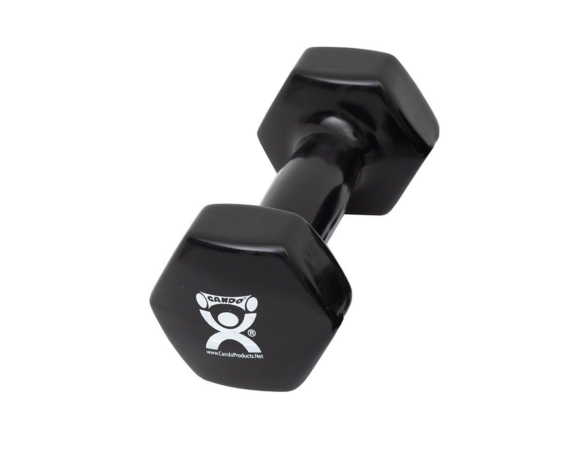 CanDo vinyl coated dumbbell - 8 lb - Black each