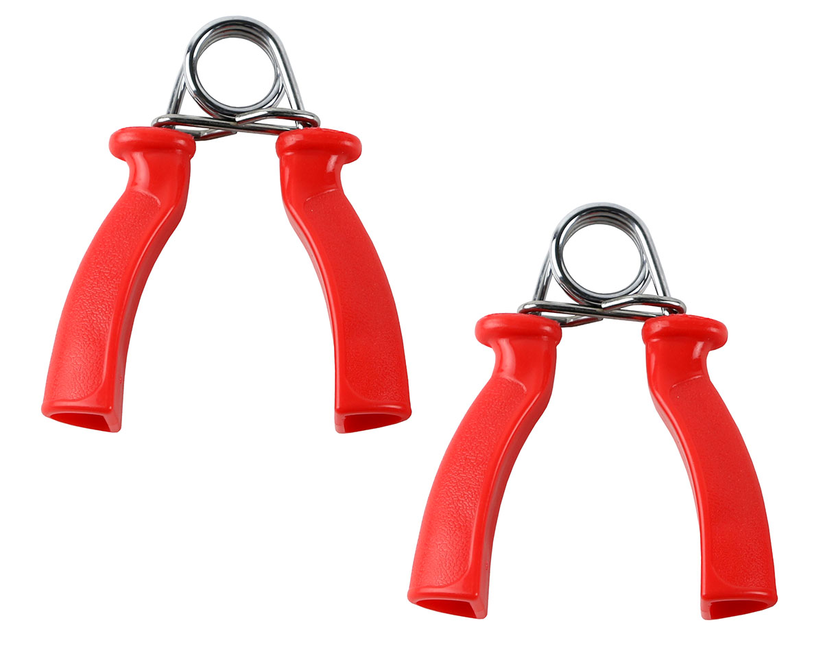 Fixed resistance hand grip medium red pair