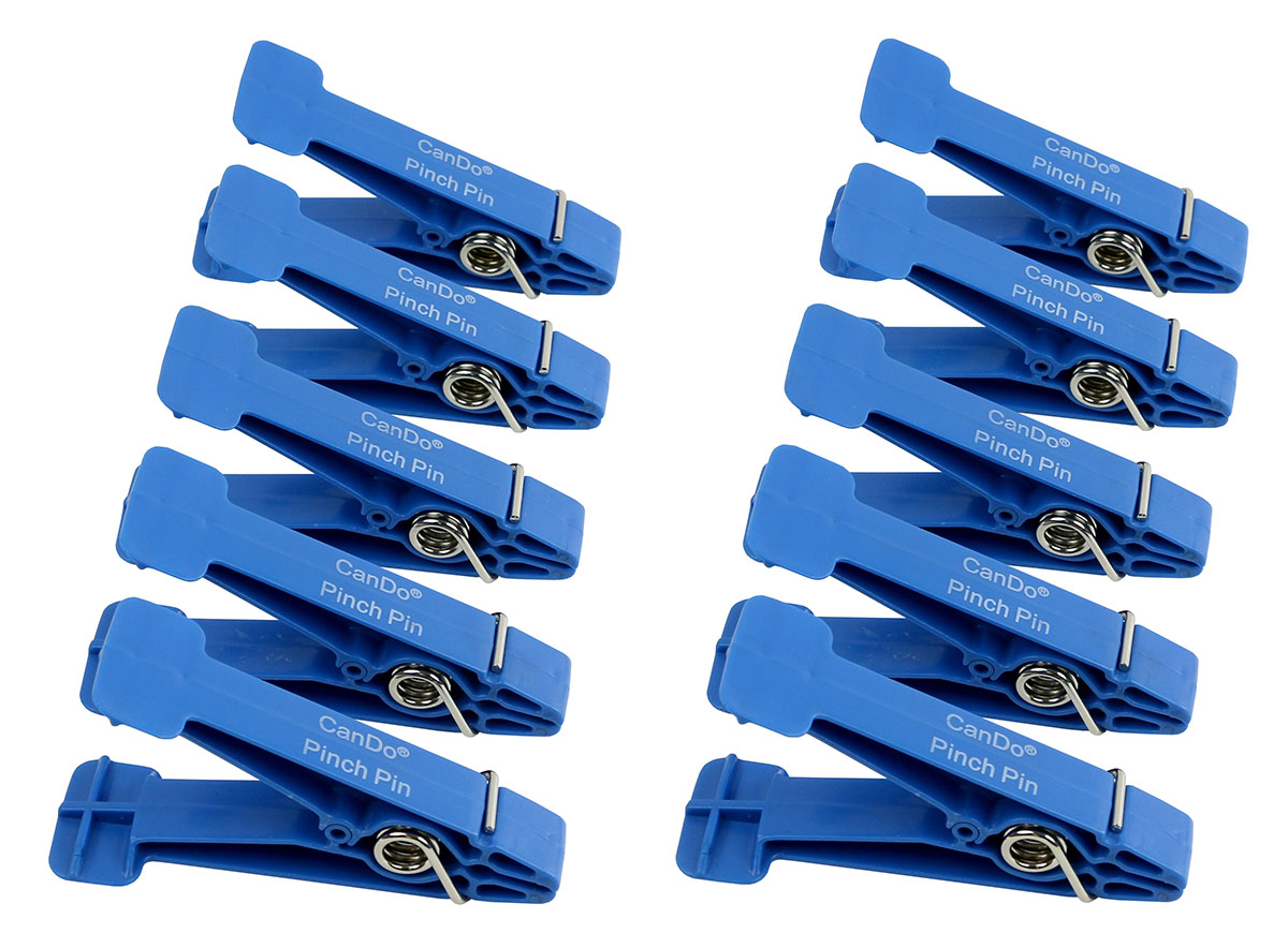 CanDo Graded Pinch Finger Exerciser Replacement Pinch Pins Set of 10 Blue (Heavy)