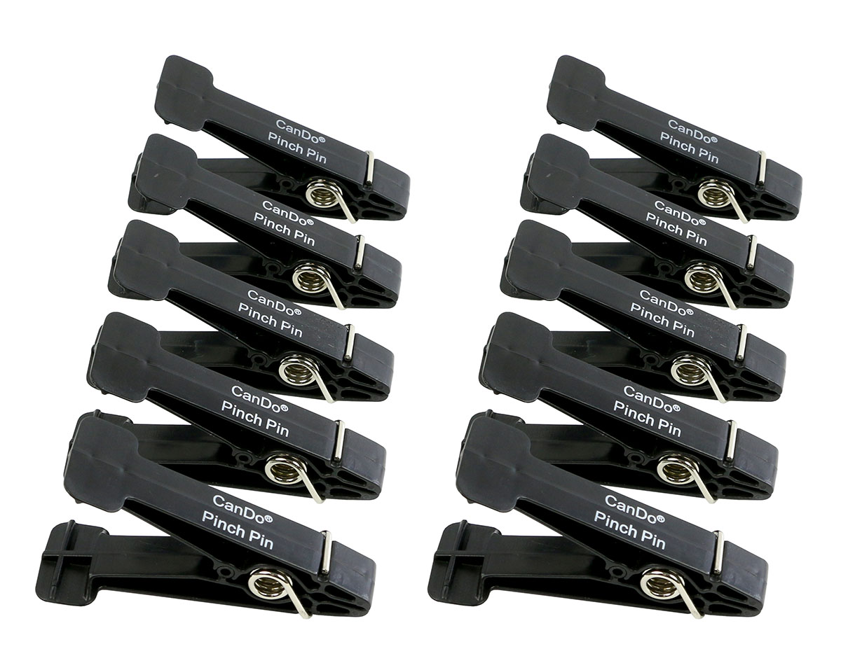 CanDo Graded Pinch Finger Exerciser Replacement Pinch Pins Set of 10 Black (X-Heavy)
