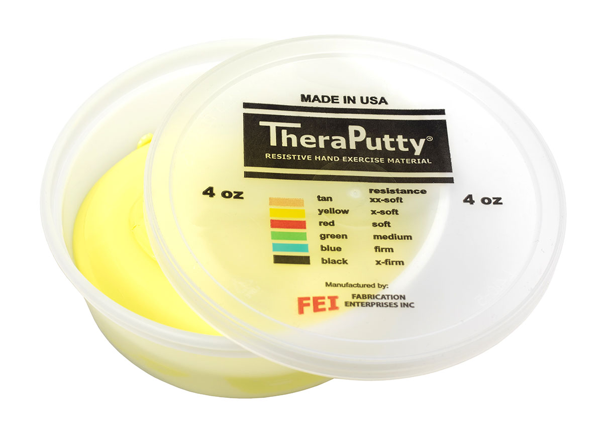 CanDo Theraputty Exercise Material - 4 oz - Yellow - X-soft