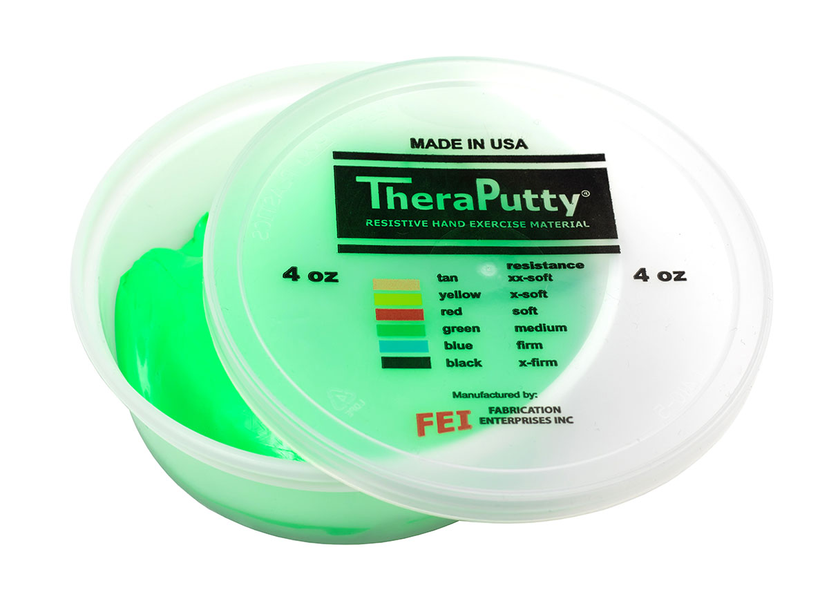 CanDo Theraputty Exercise Material - 4 oz - Green - Medium