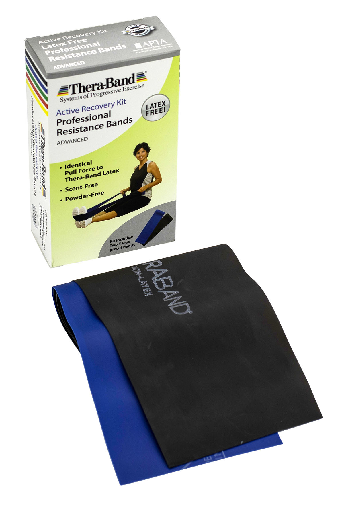 TheraBand Prescription pack heavy (blue and black) Latex Free band