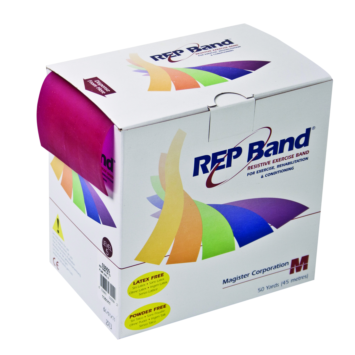 REP Band exercise band - latex free - 50 yard - plum level 5