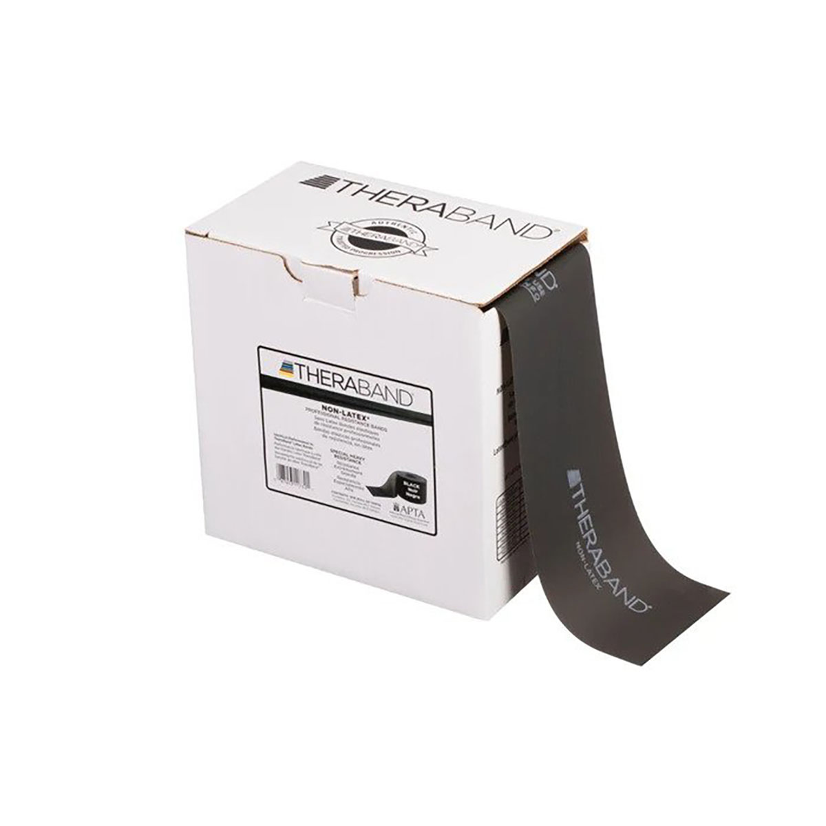 TheraBand exercise band - latex free - Twin-Pak 100 yards - Black - special heavy (2 50-yd boxes)