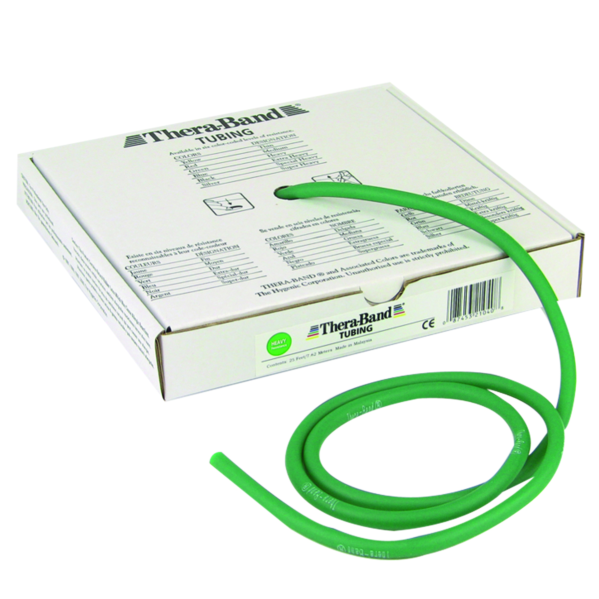 TheraBand exercise tubing - 25' roll - Green - heavy