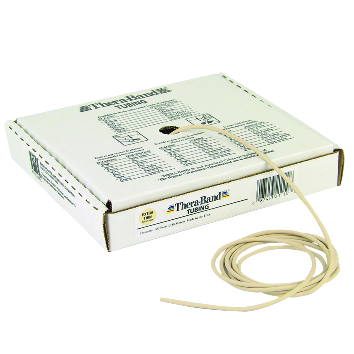 TheraBand exercise tubing - 100 foot roll - Tan - extra thin