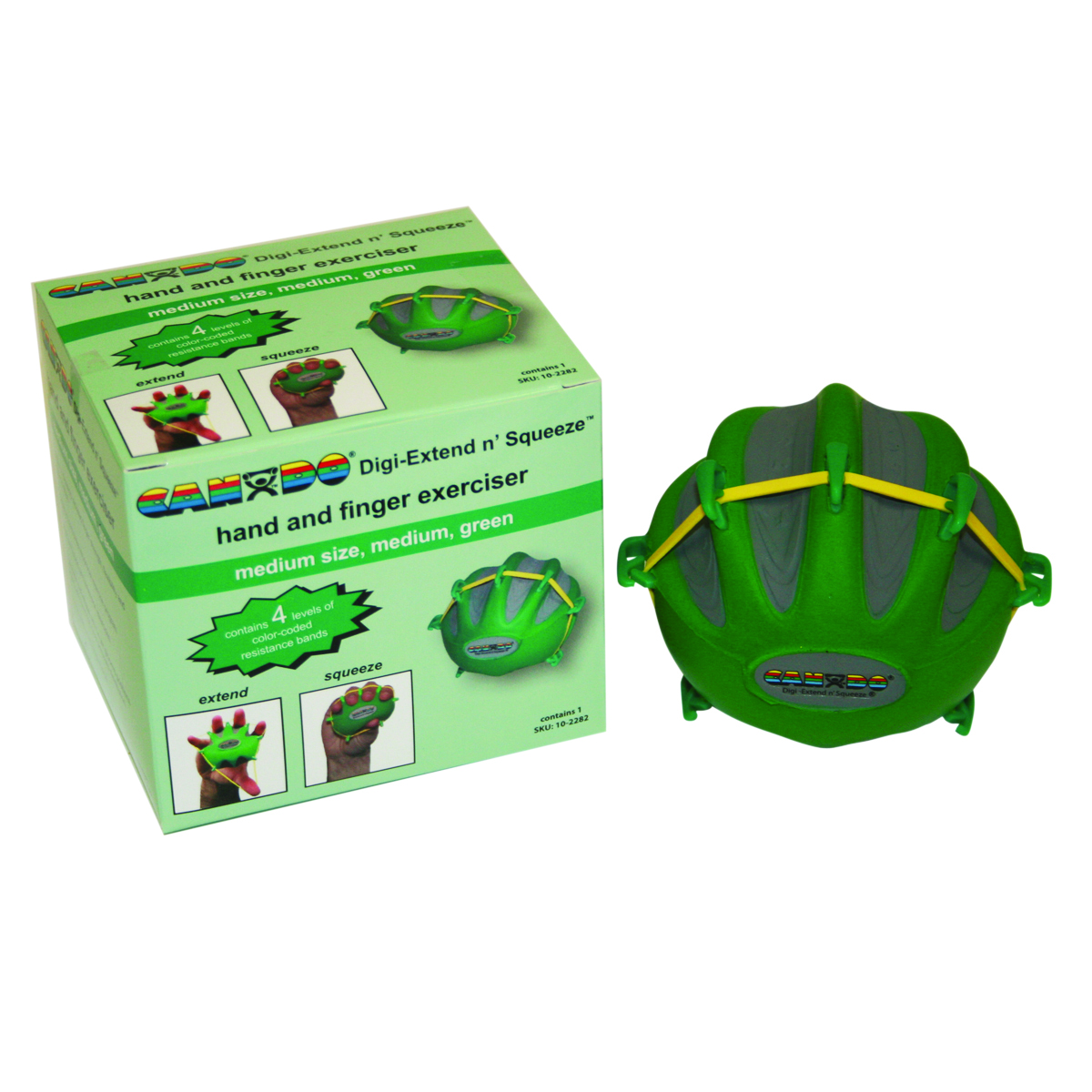 CanDo Digi-Extend n' Squeeze Hand Exerciser - Large - Green moderate