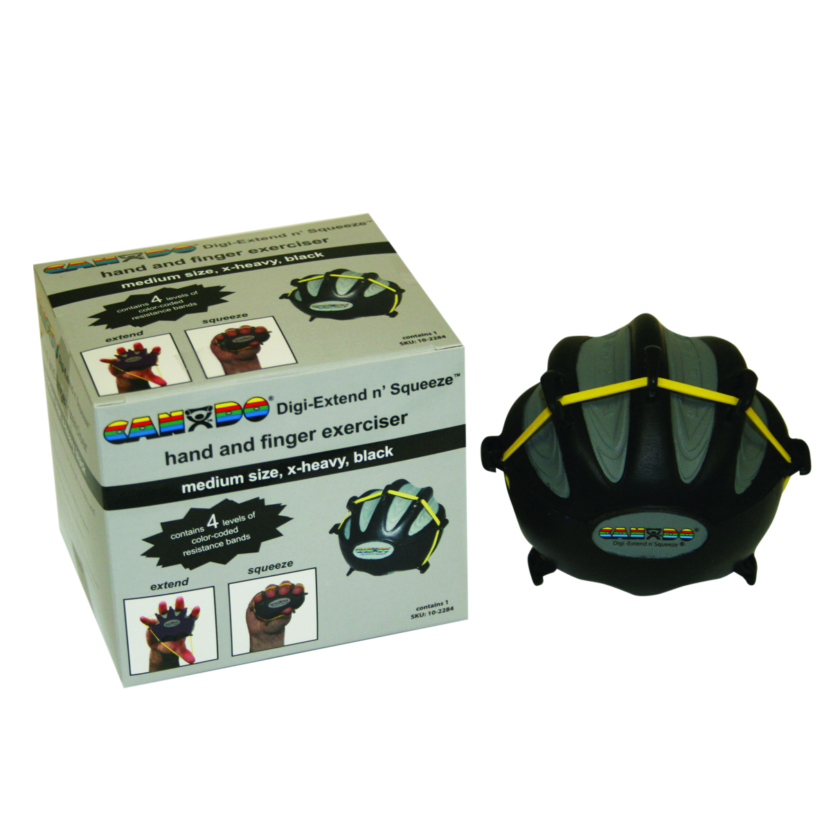 CanDo Digi-Extend n' Squeeze Hand Exerciser - Large - Black x-heavy