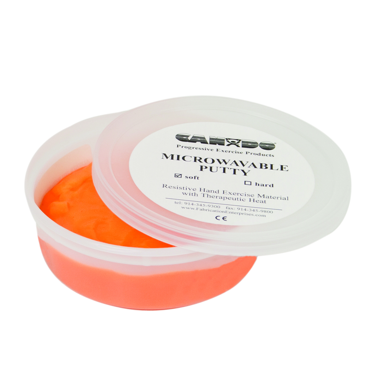 CanDo Microwavable Theraputty Exercise Material - 6 oz - Orange - Soft