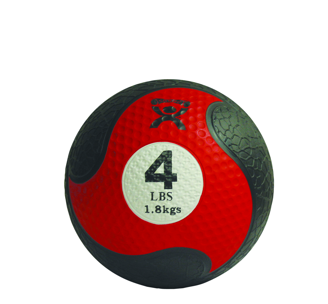 CanDo Firm Medicine Ball 8 Diameter Red 4 lbs.