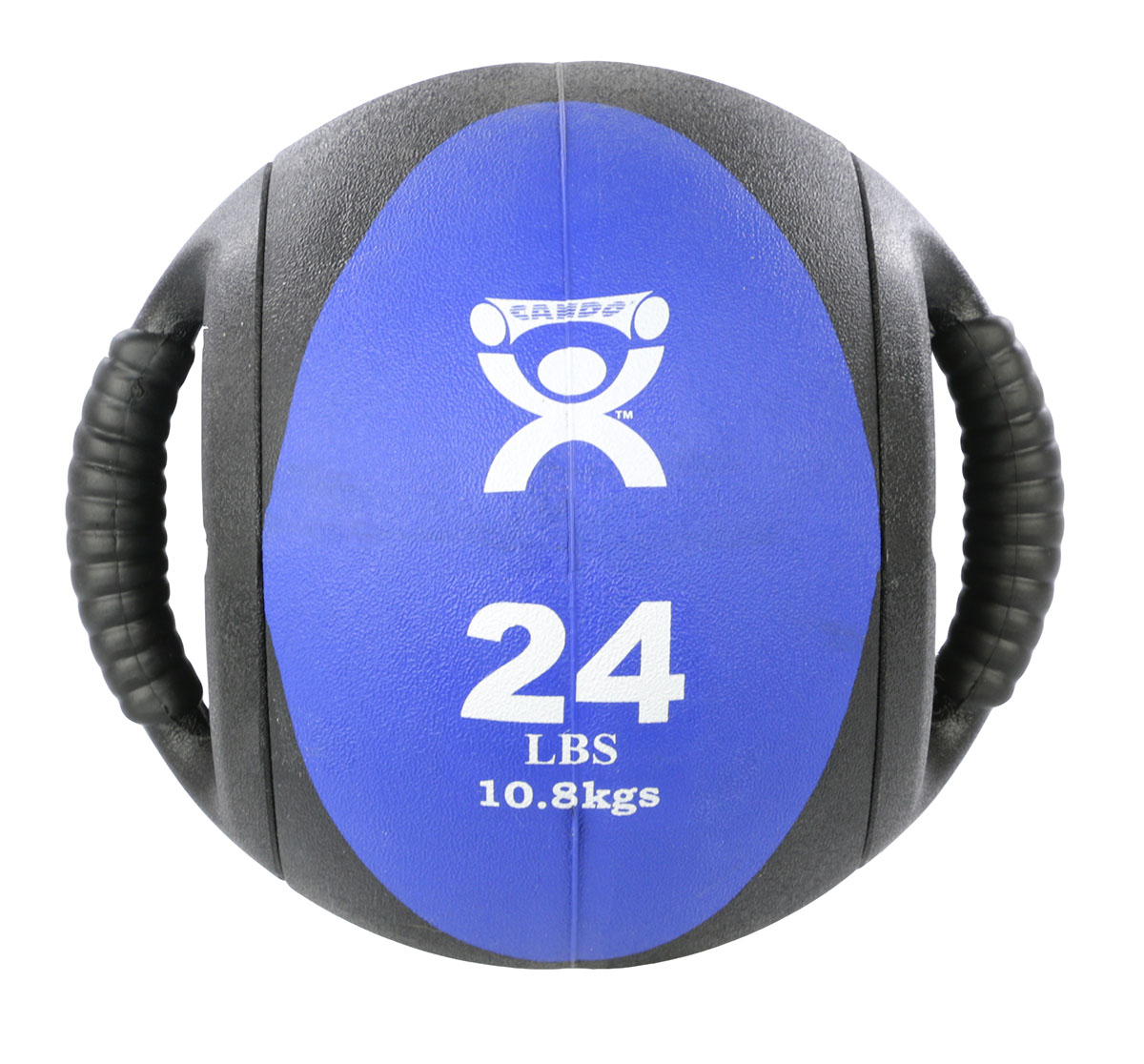 CanDo Dual-Handle Medicine Ball 9 Diameter Blue 24 lb.