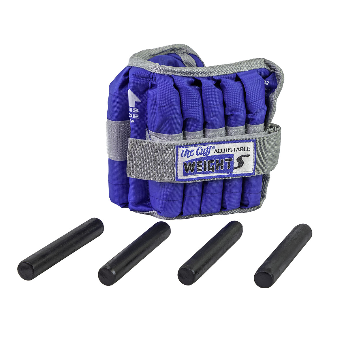The Adjustable Cuff ankle weight - 10 lb - 20 x 0.5 lb inserts - Blue - each