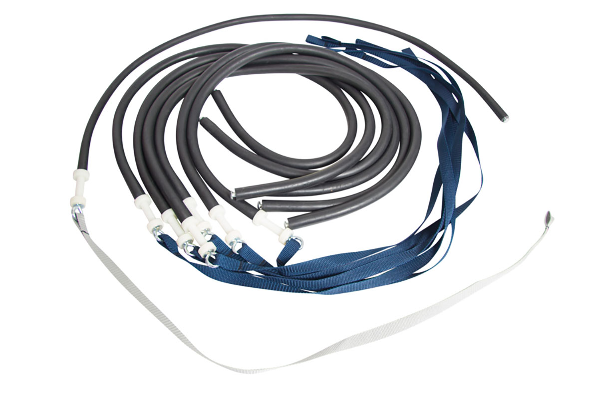 Shuttle Recovery Elasticords Set of 8 (7 Navy 1 Silver)