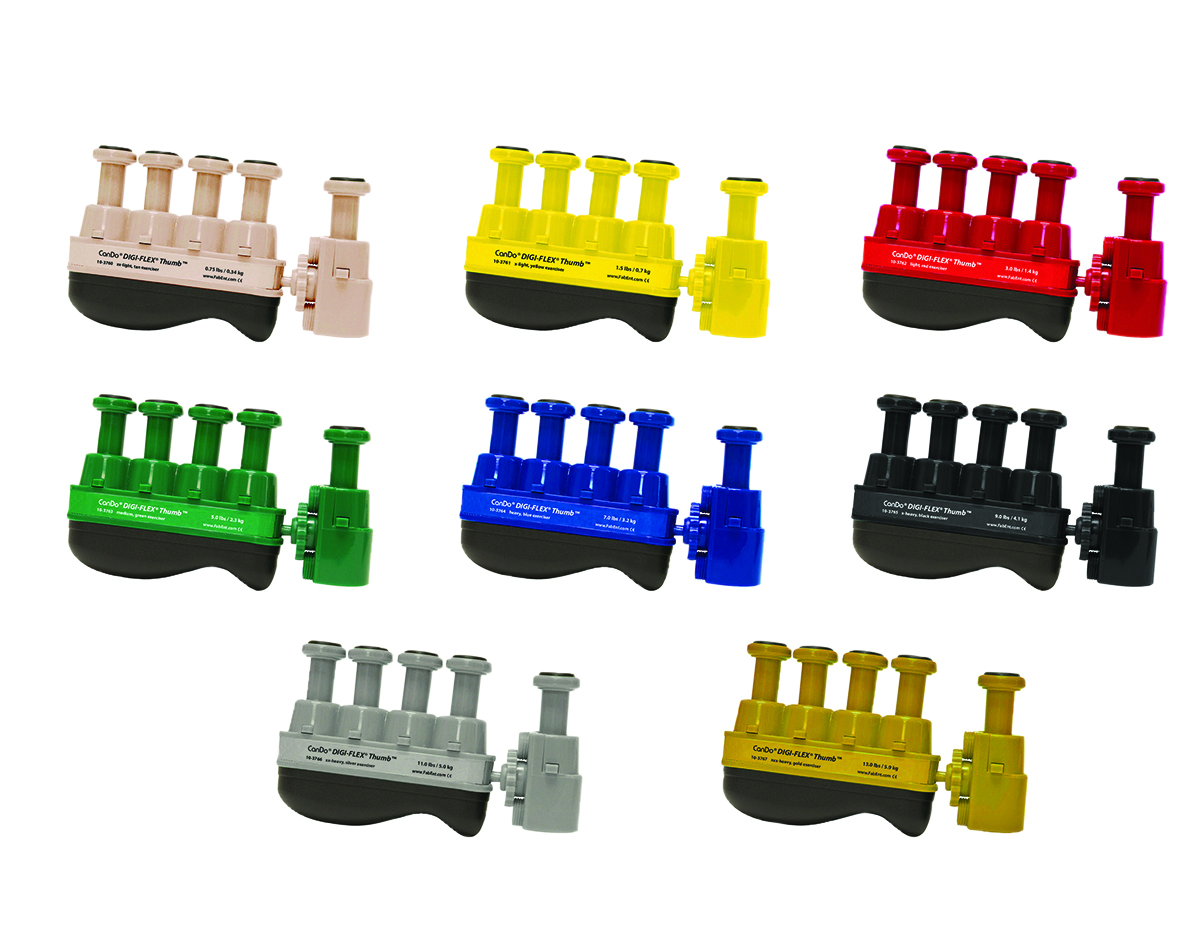 Digi-Flex Thumb - Set of 8 (1 each: tan yellow red green blue black silver gold)