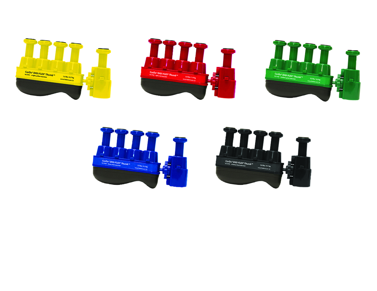 Digi-Flex Thumb - Set of 5 (1 each: yellow red green blue black) no rack