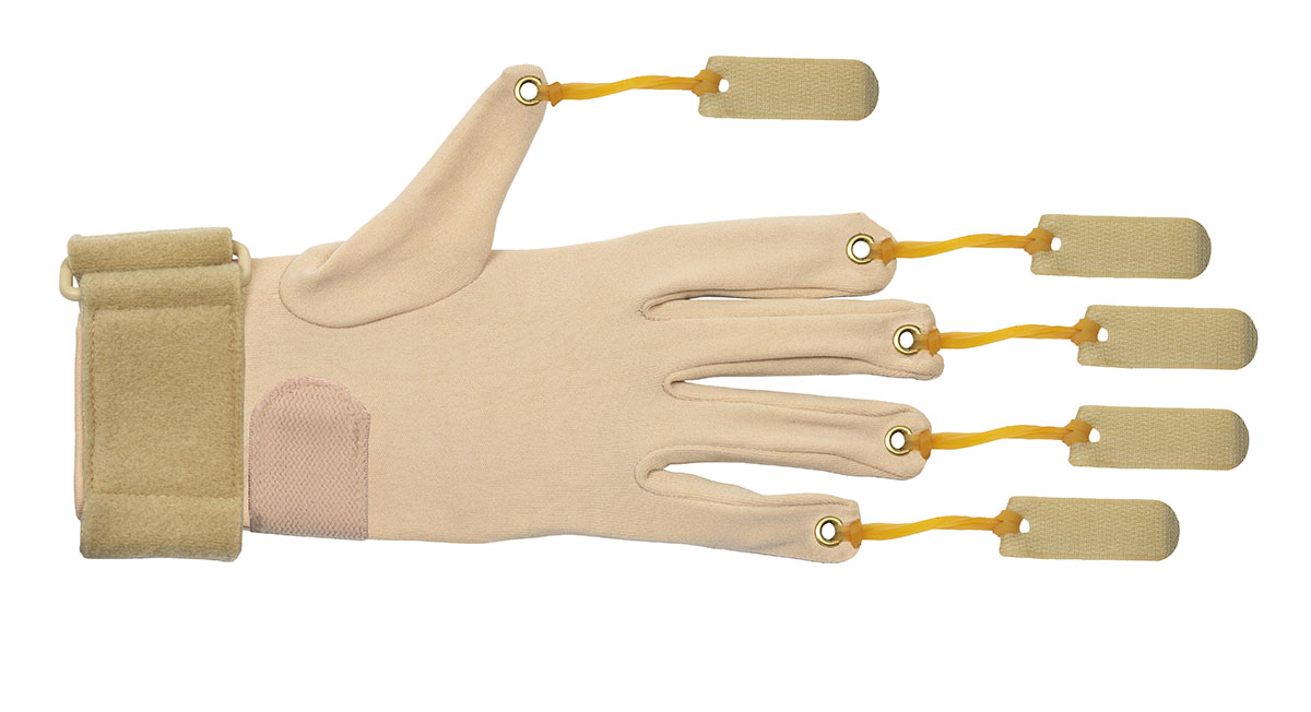 CanDo Deluxe with Thumb Finger Flexion Glove L/XL Left