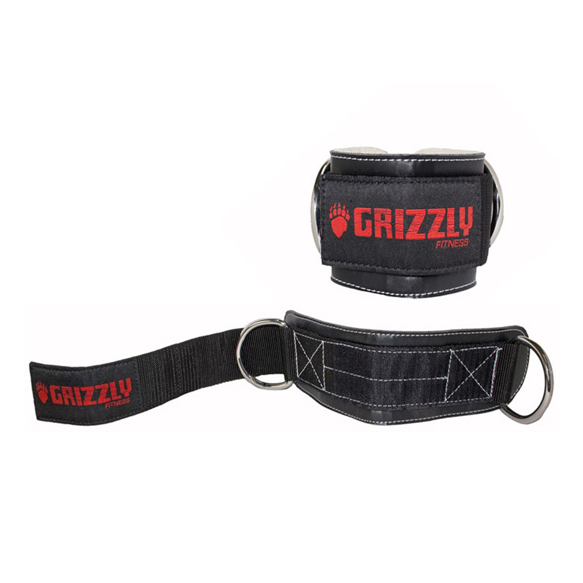 Grizzly Fitness Leather Ankle Strap 3