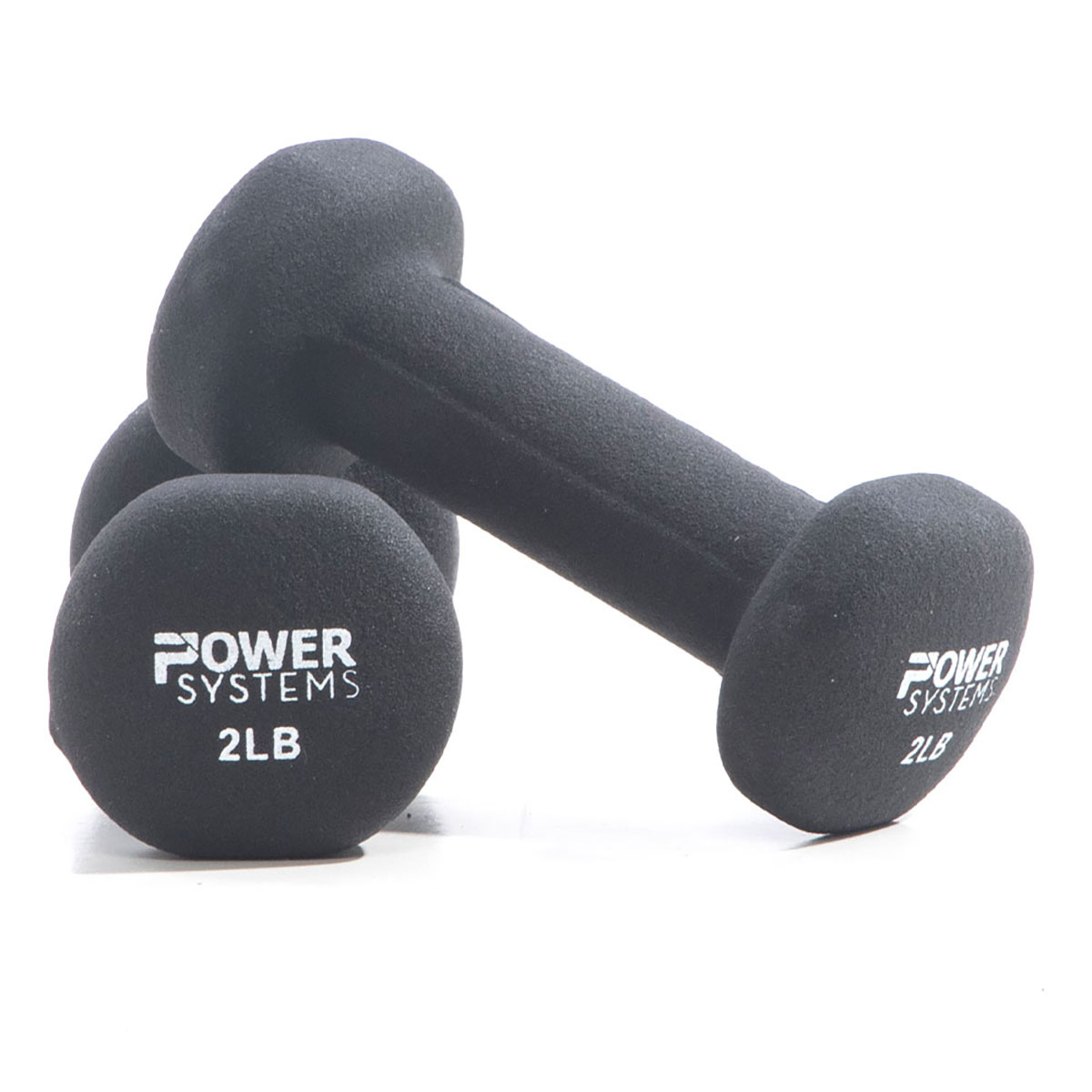 Premium Neoprene Coated Dumbbell Black Pair 2 lb