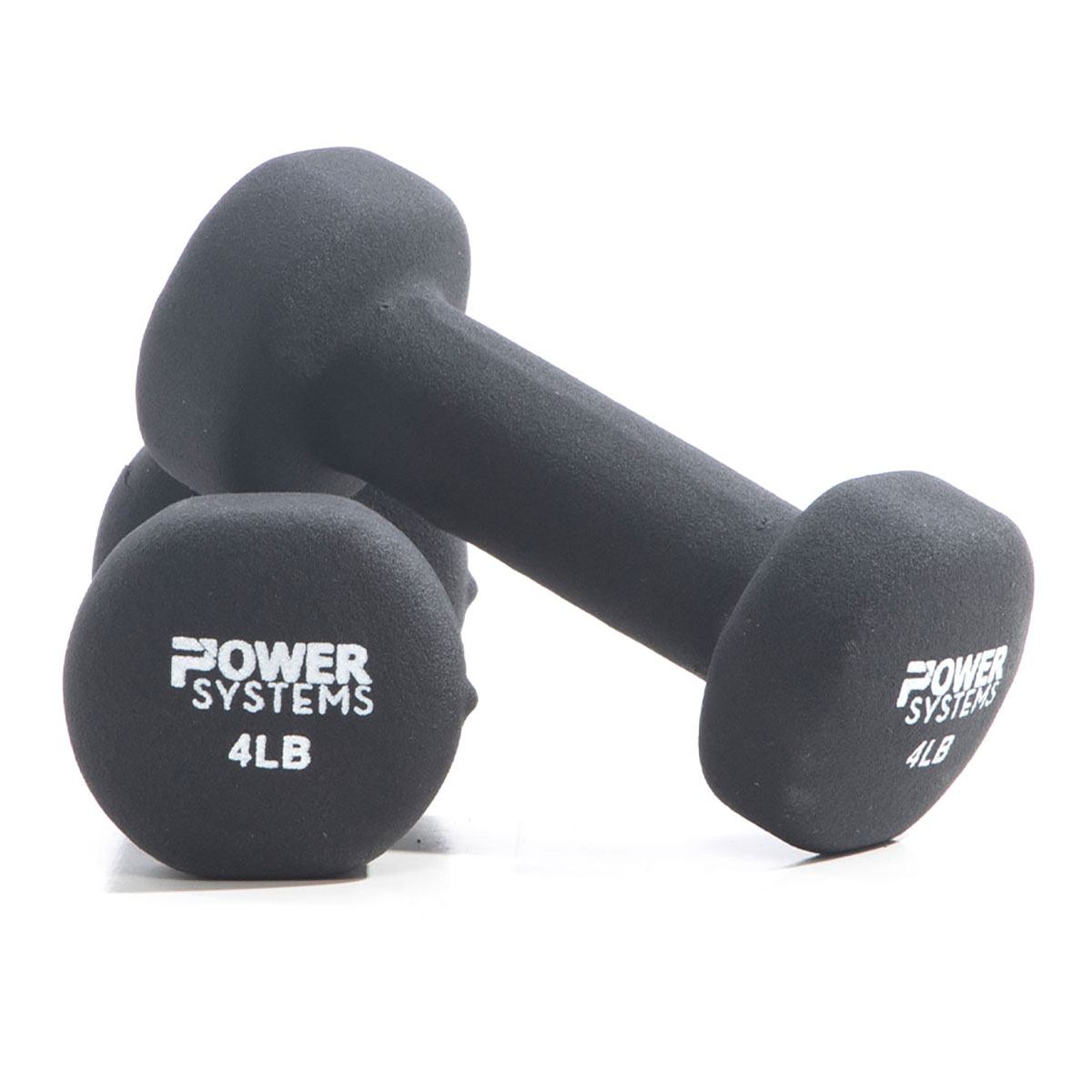 Premium Neoprene Coated Dumbbell Black Pair 4 lb