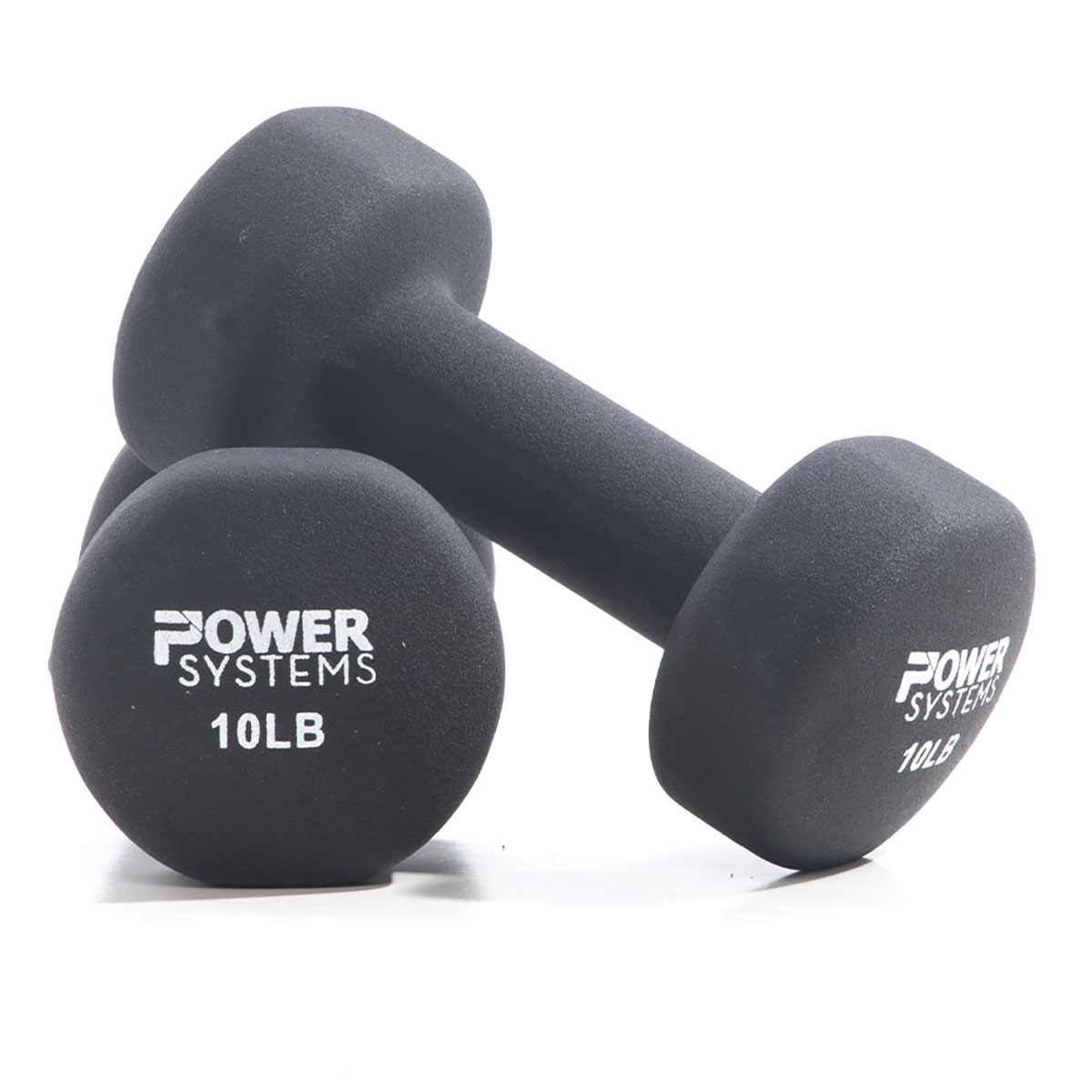 Premium Neoprene Coated Dumbbell Black Pair 10 lb