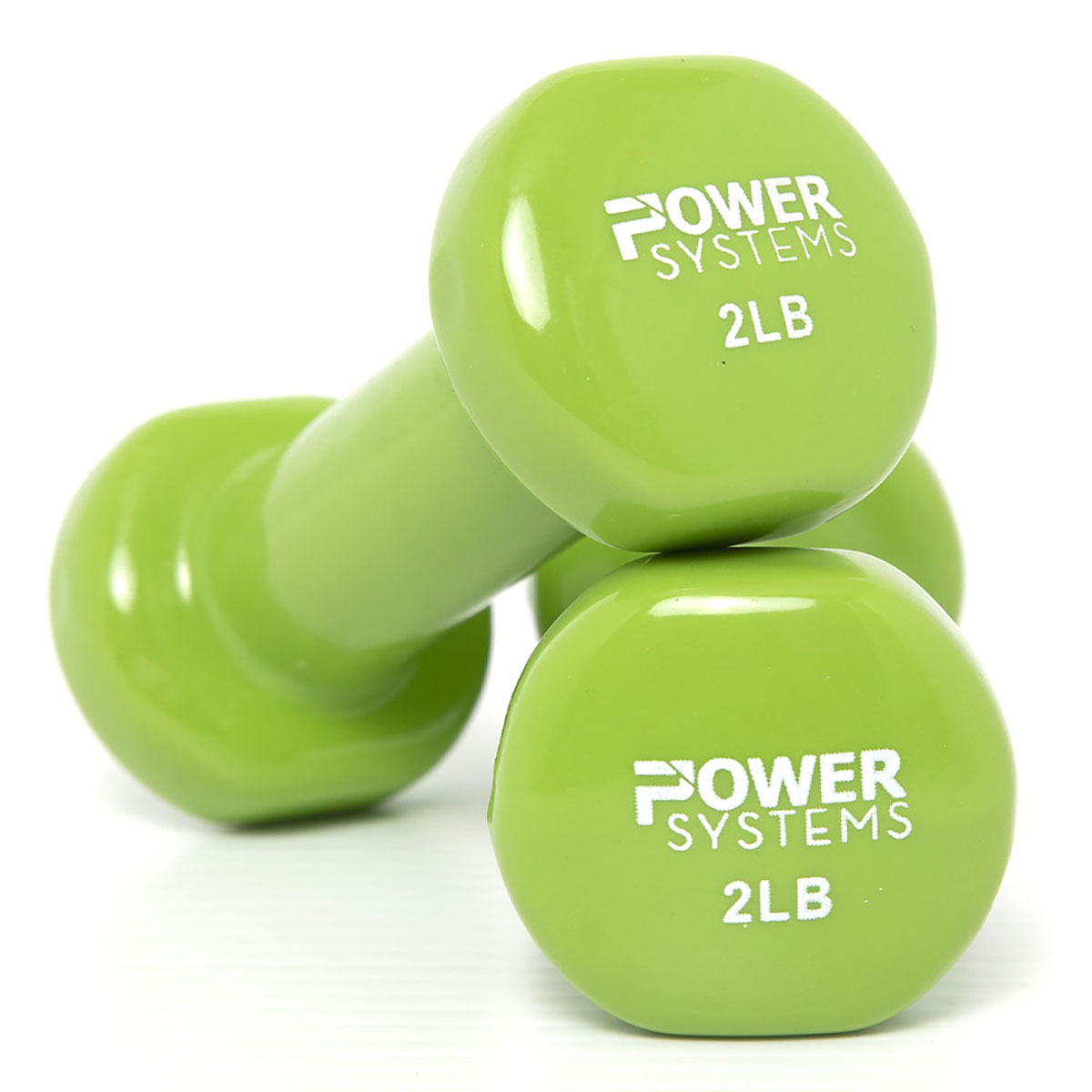 Deluxe Vinyl Coated Dumbbell Lime Pair 2 lb