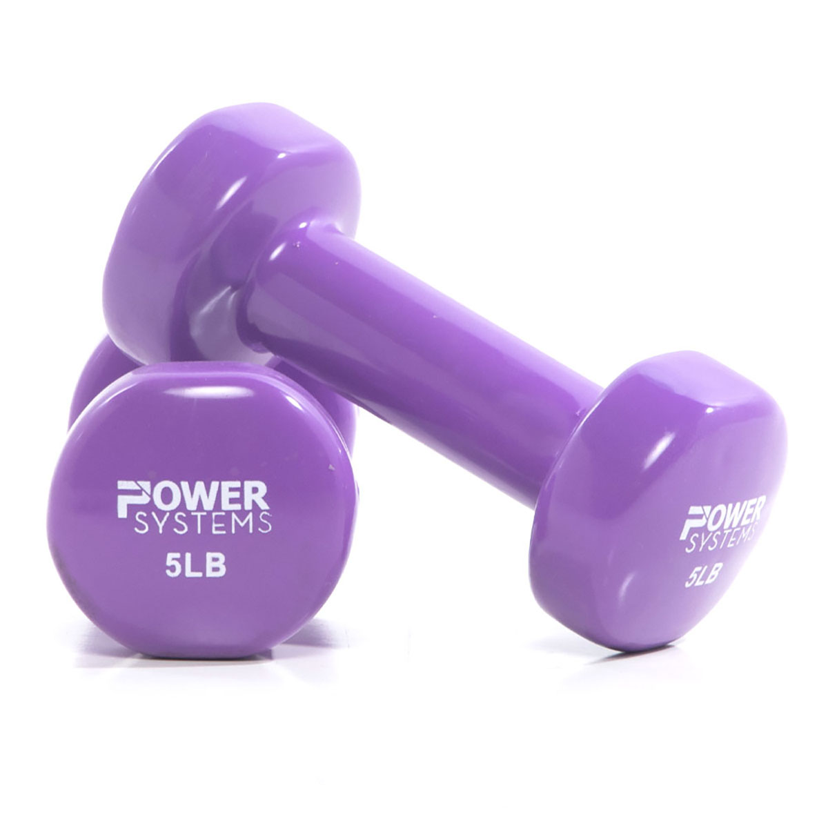 Deluxe Vinyl Coated Dumbbell Purple Pair 5 lb