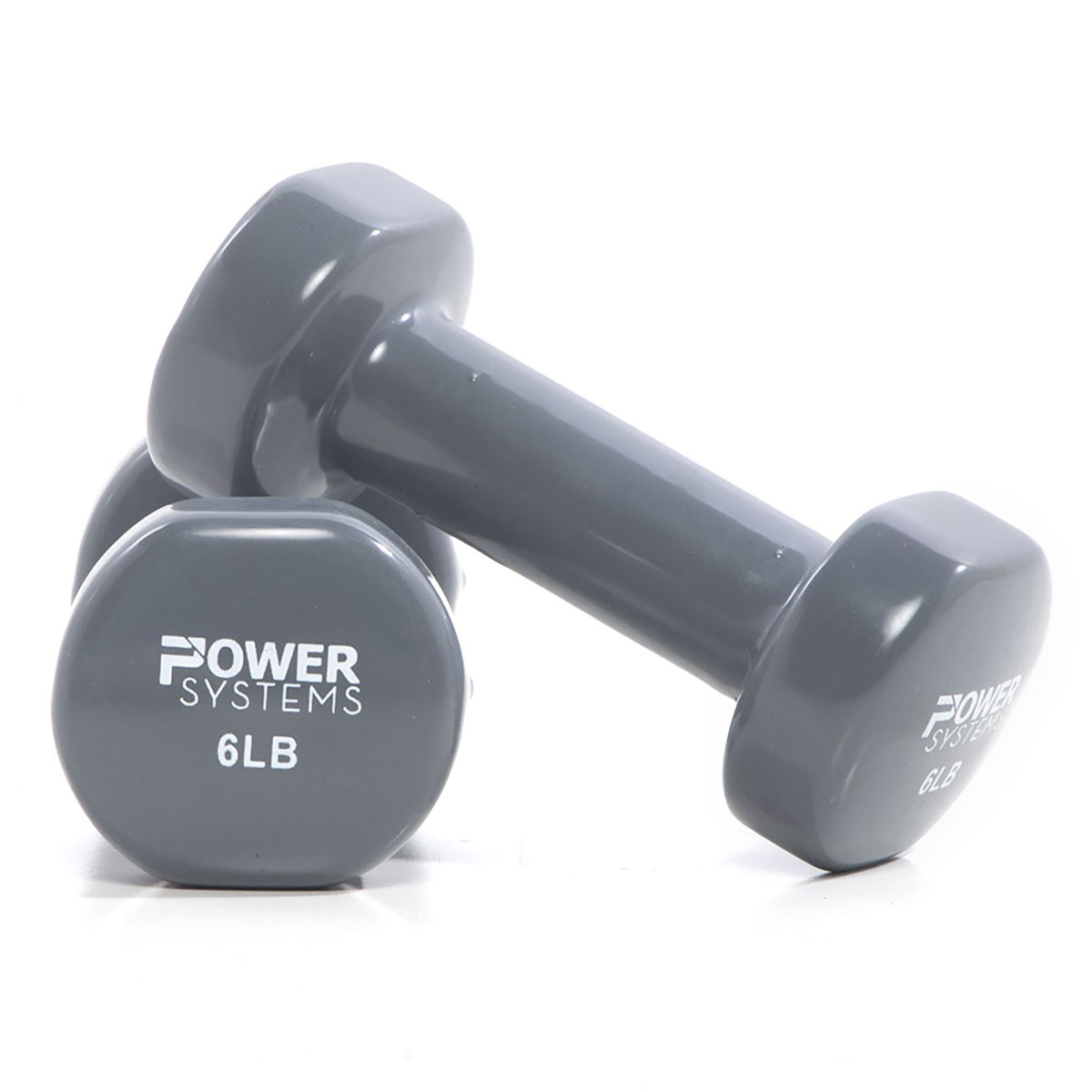 Deluxe Vinyl Coated Dumbbell Gray Pair 6 lb